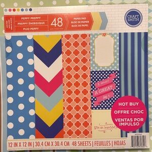 Craft Smith 12 x 12 Scrapbooking Paper Pad ” //NWT